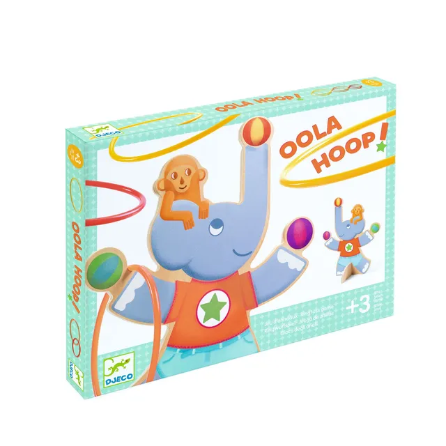 Djeco Oola Hoop Animali gioco anelli legno