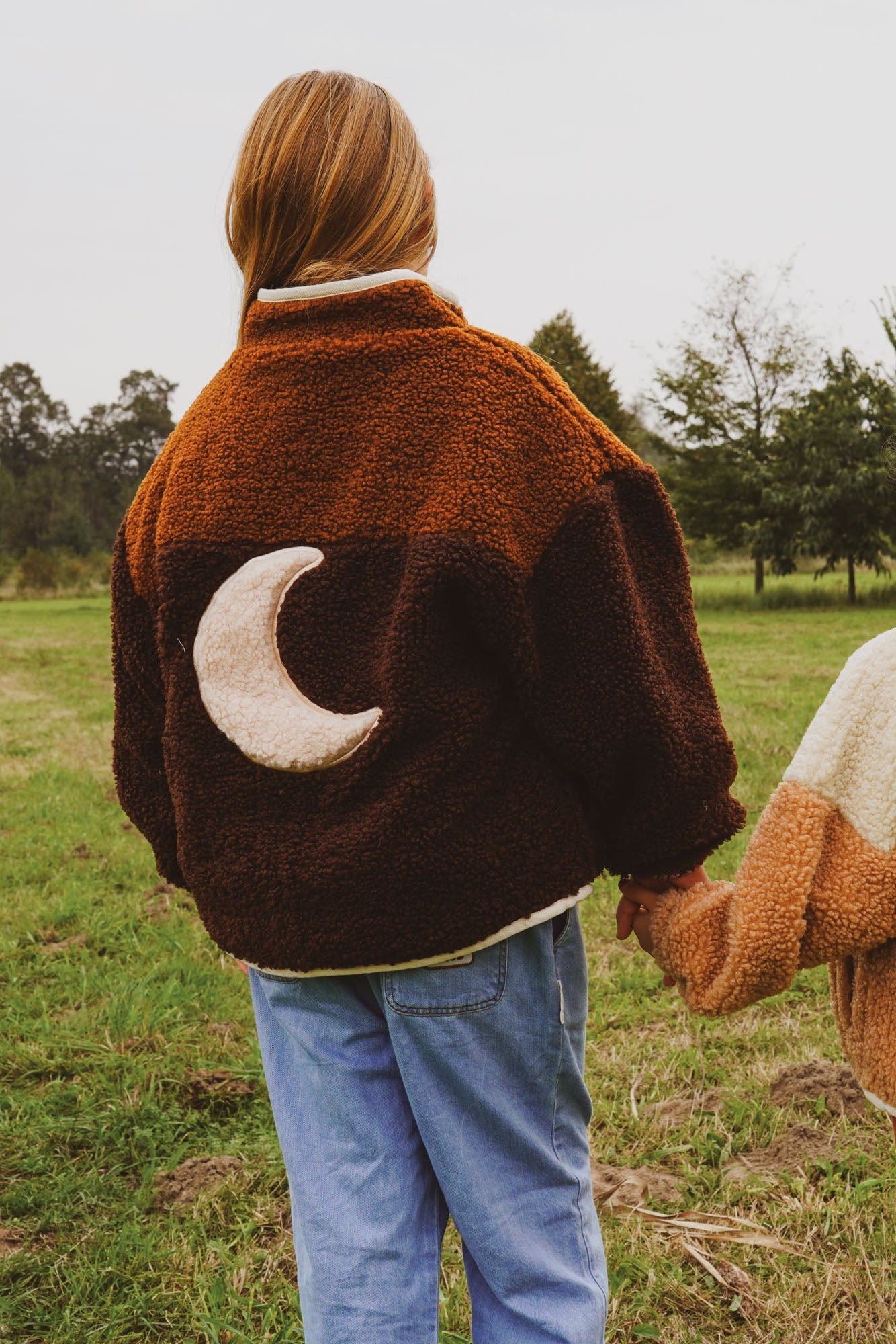 Ella and Rapha Moon Jacket giacca teddy bimbo marrone