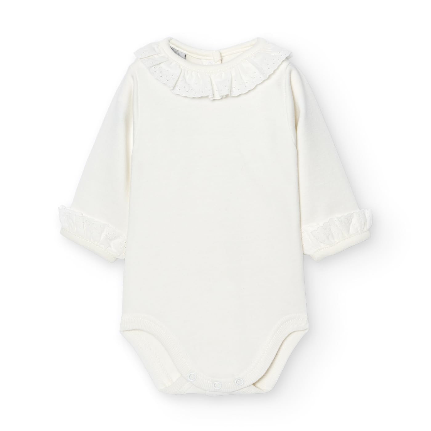 Babidu Collo Batista Body Manica Lunga Cotone 1 Pz Pizzo