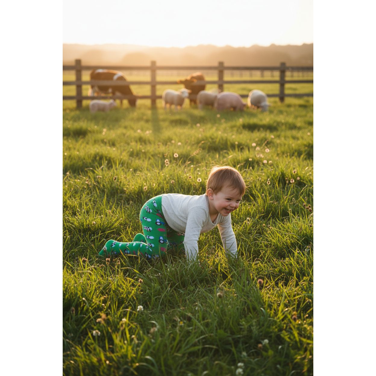 Slugs & Snails Farm Tractors Cows and Sheep Design collant
