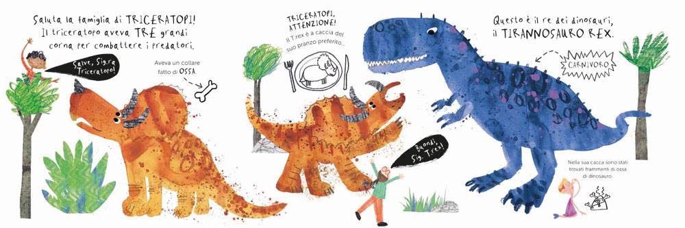 Editoriale Scienza Buongiorno Sig. Dinosauro libro alette 4 anni