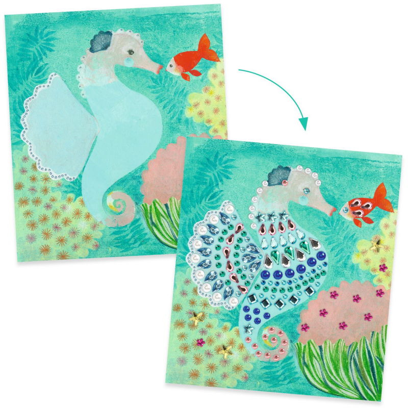 Djeco Watery Waves set artistico mosaico 4 quadri