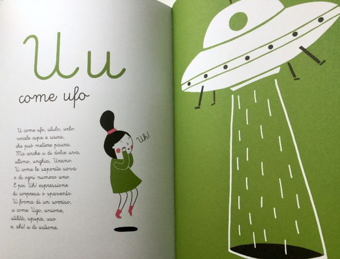 Roberto Piumini A come Grande alfabeto illustrato libro corsivo