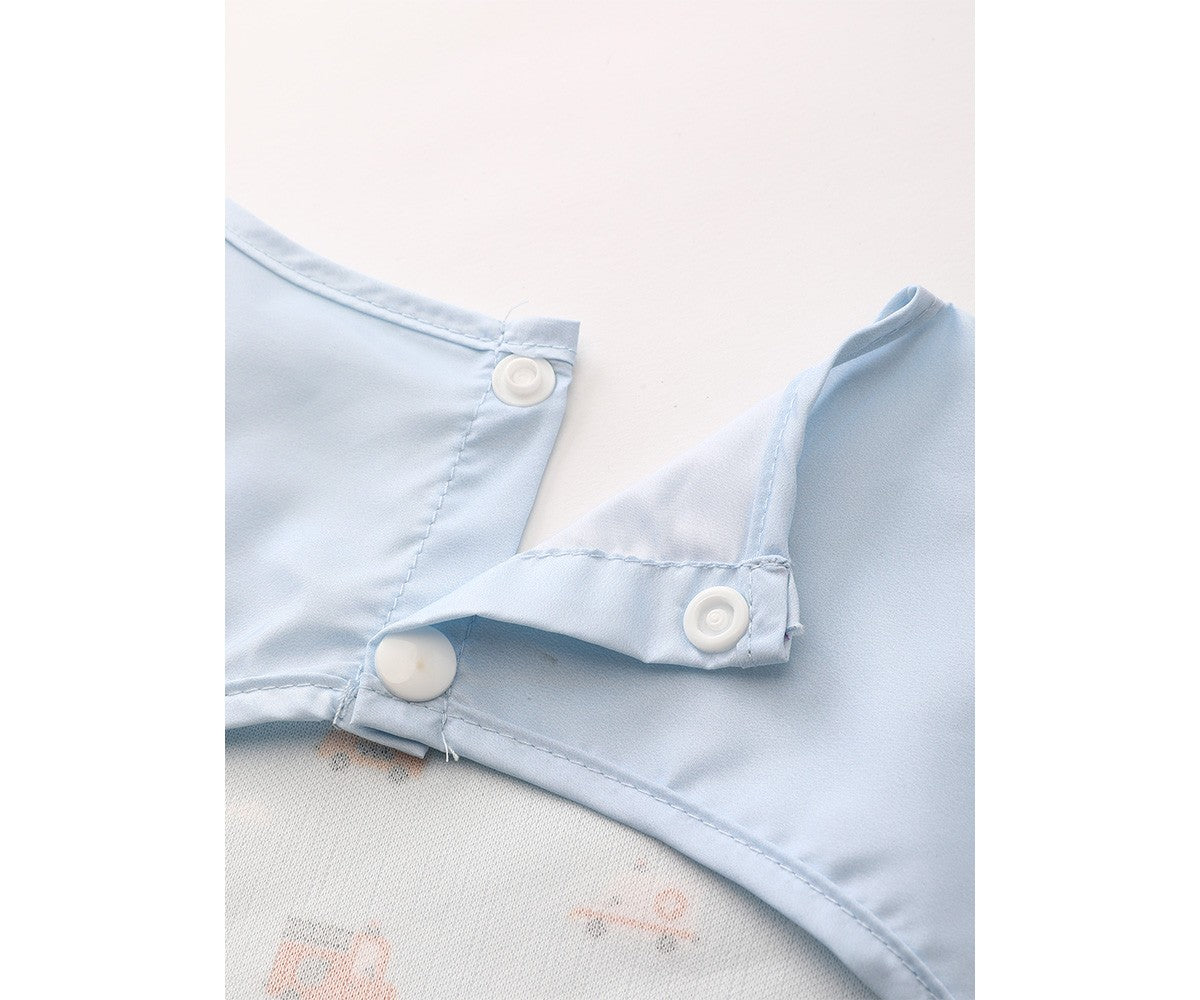 Babyhood bavaglino maniche lunghe auto blu idrorepellente