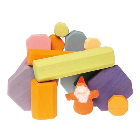 Grimm's Tronco d'Albero Set Costruzioni 16 Pezzi Pastello