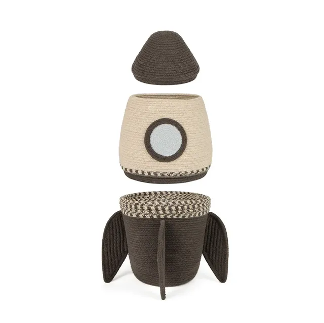 Lorena Canals Giant Rocket cesto portagiochi 68 cm cotone