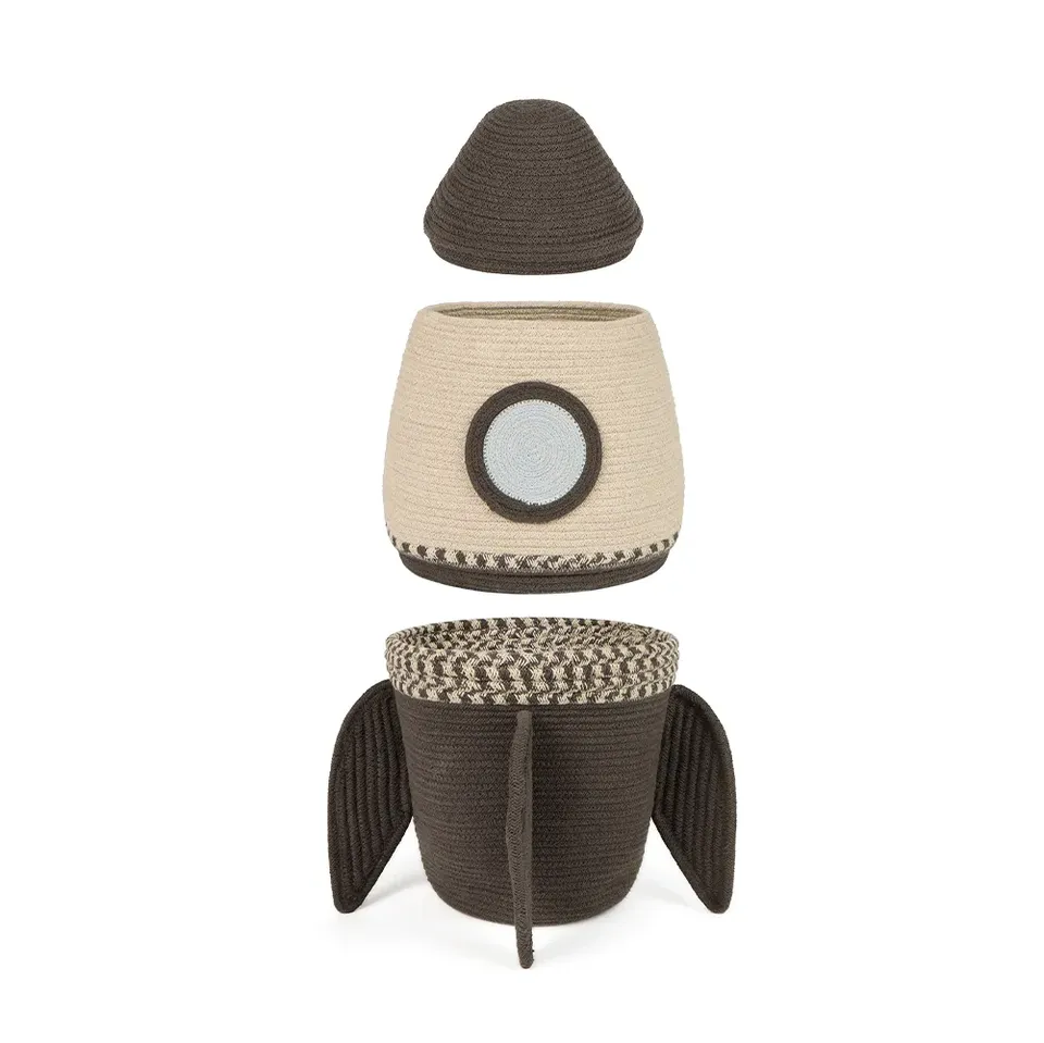 Lorena Canals Giant Rocket cesto portagiochi 68 cm cotone