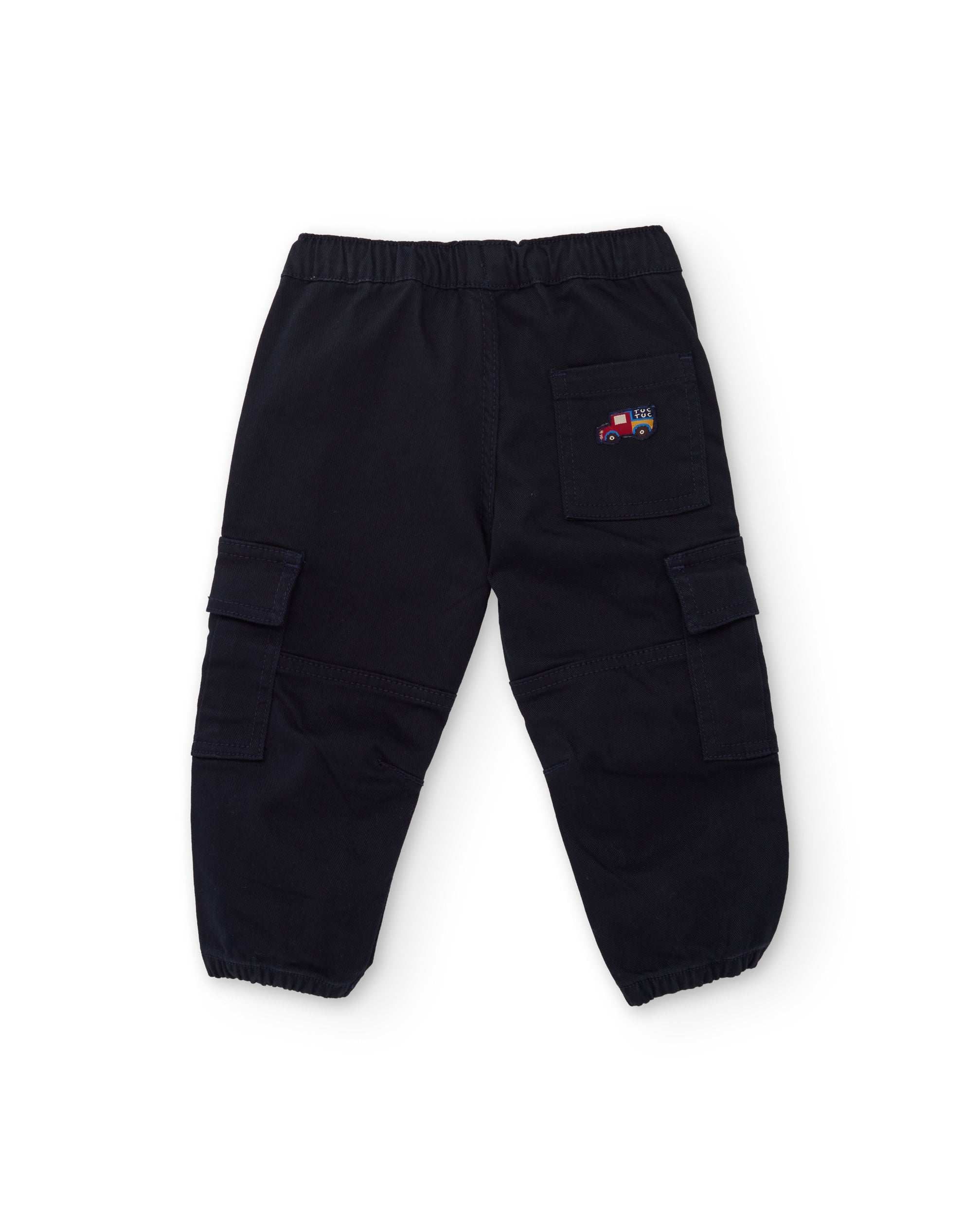 Tuc Tuc Good Wood pantalone cargo bimbo blu marino tasche