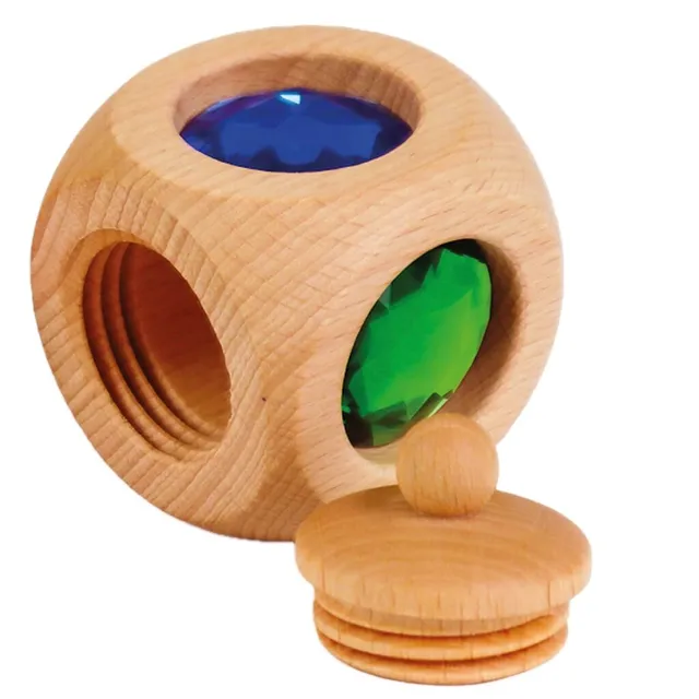 Bauspiel Arcobaleno cubo portadentini legno 5x5 cm