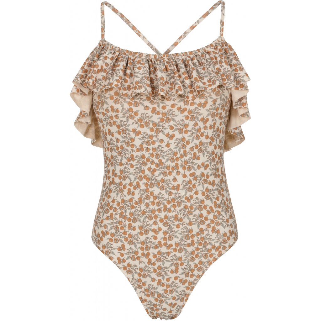 Konges Sløjd Peony Mommy Swimsuit costume intero limoni UV50+