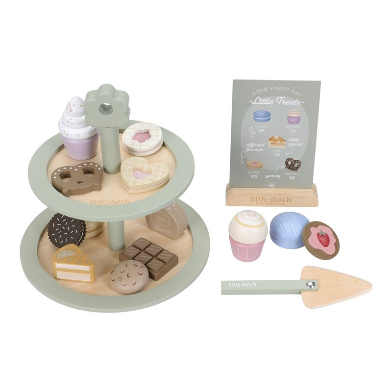 Little Dutch alzata dolci legno 3 piani con pasticcini