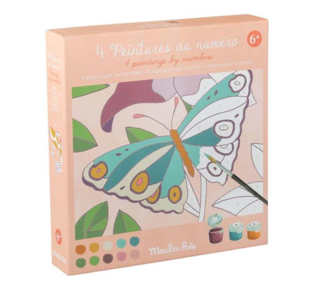 Moulin Roty Les Rosalies dipingere con i numeri 4 quadri