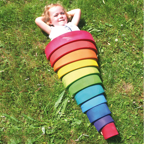 Grimm’s Arcobaleno 12 pezzi gioco legno primario