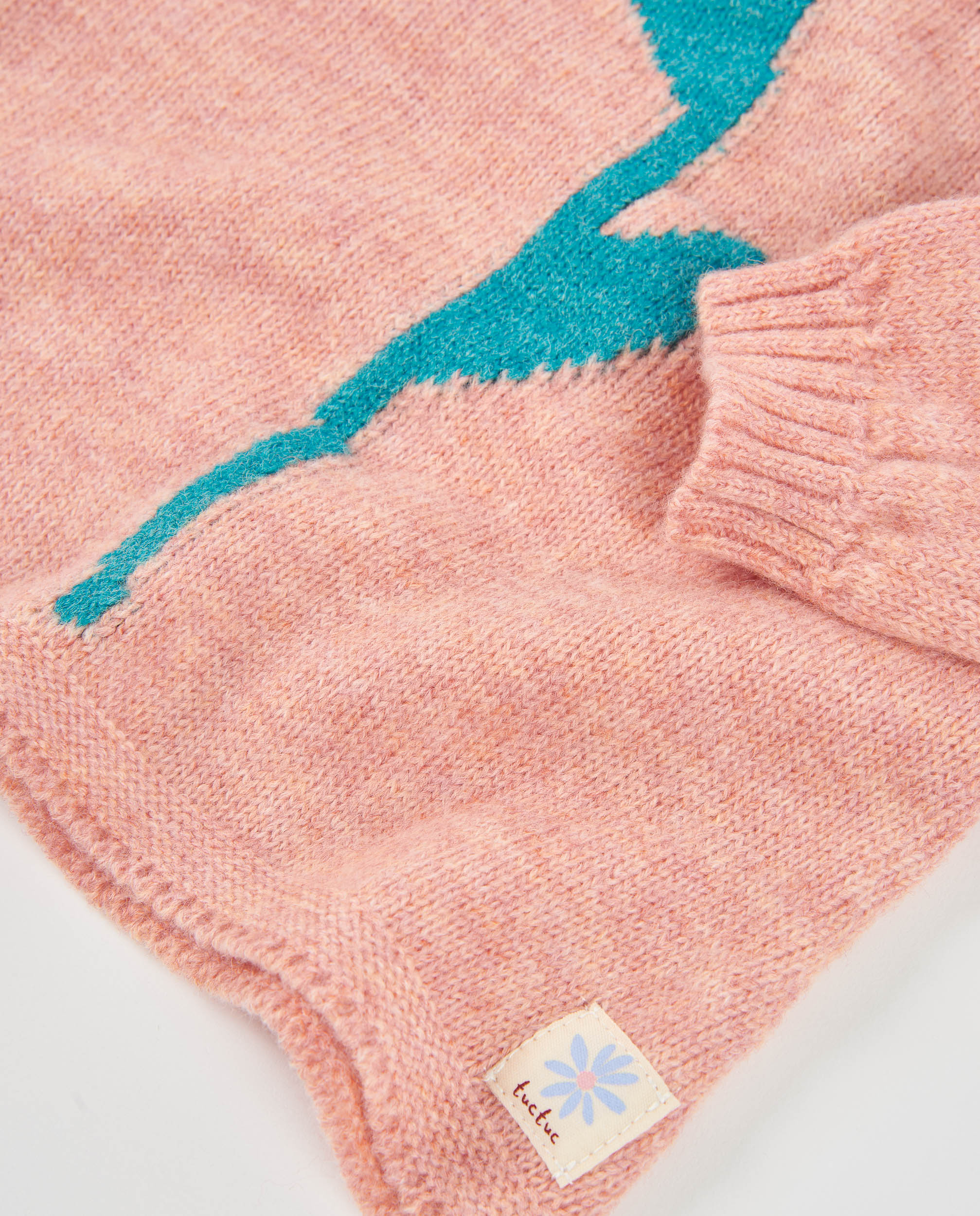 Tuc Tuc vestito tricot bambina rosa chiaro collo