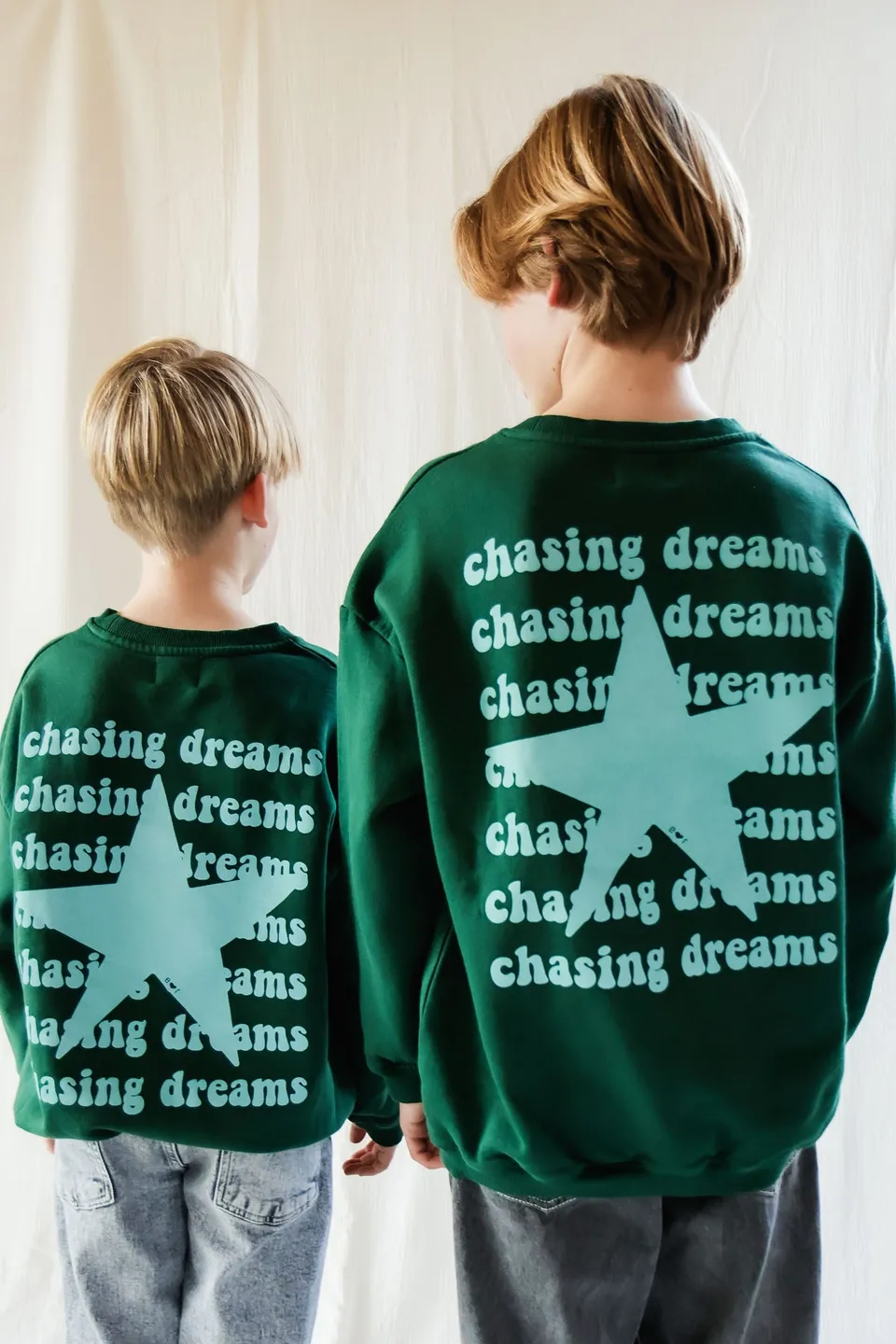 Ella and Rapha Chasing Dreams felpa verde cotone 1-14 anni