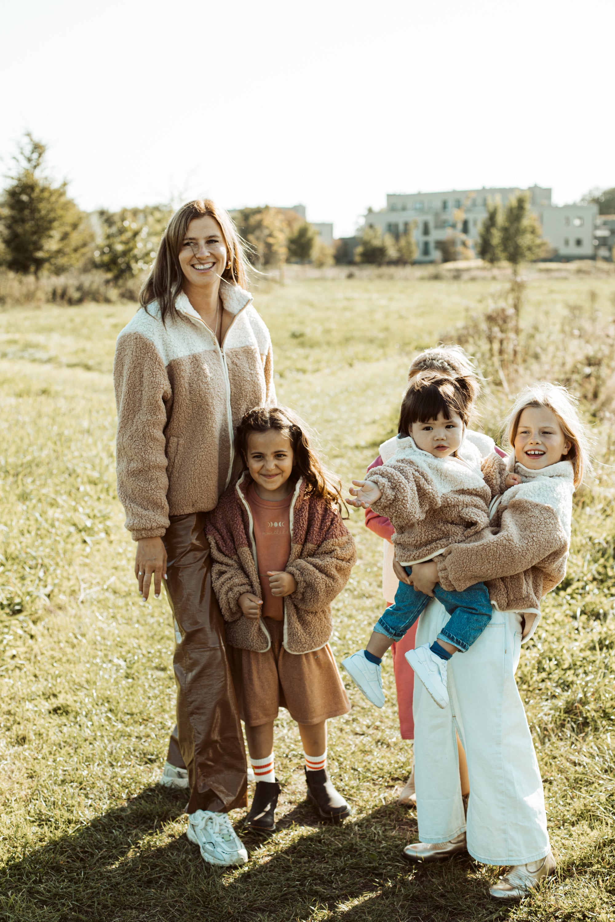Ella and Rapha Heart giacca teddy donna cranberry pile