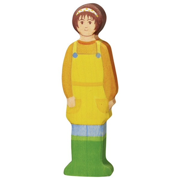 Holztiger Mamma figura in legno massello dipinta 14,6 cm