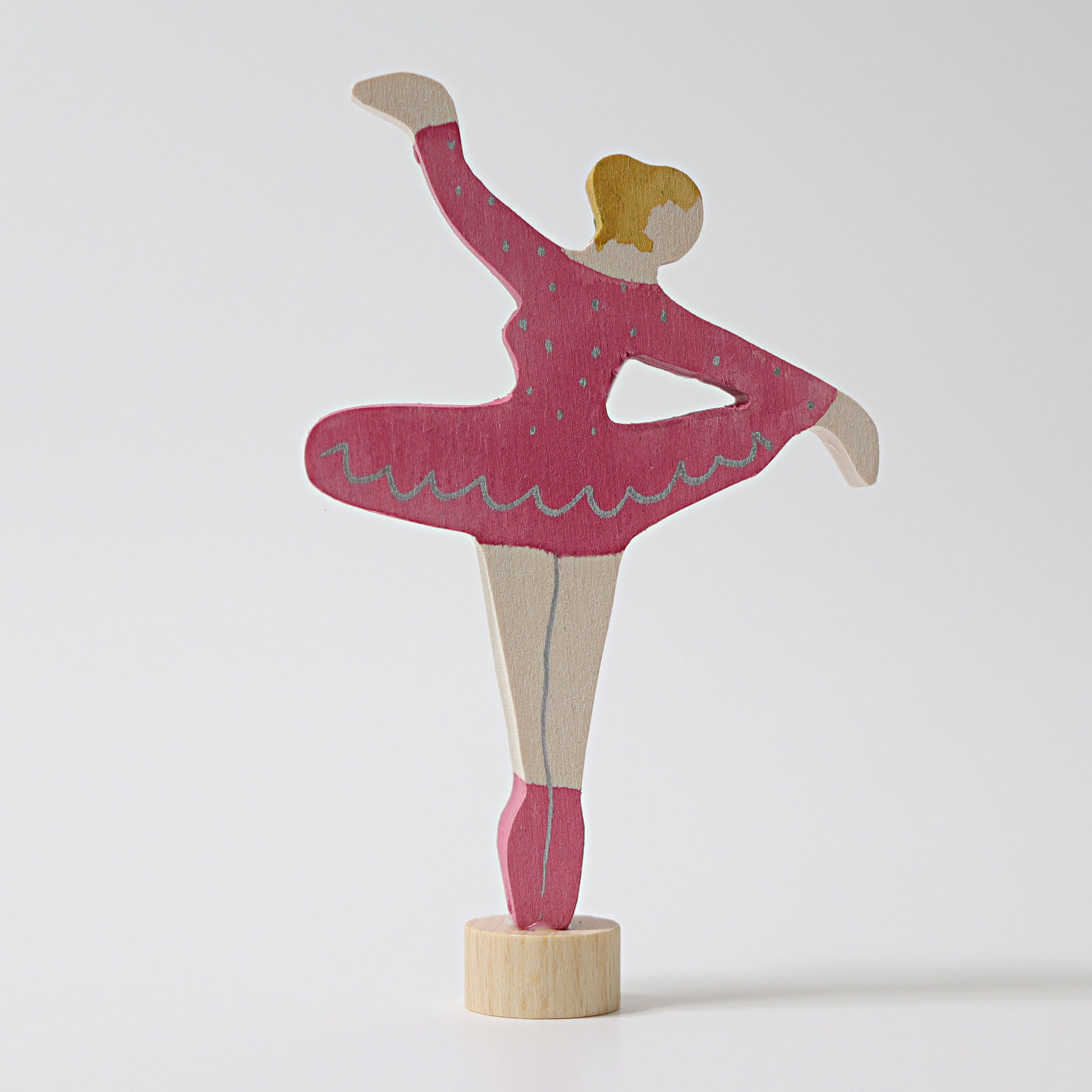 Grimm's ballerina rosa figura legno dipinta a mano
