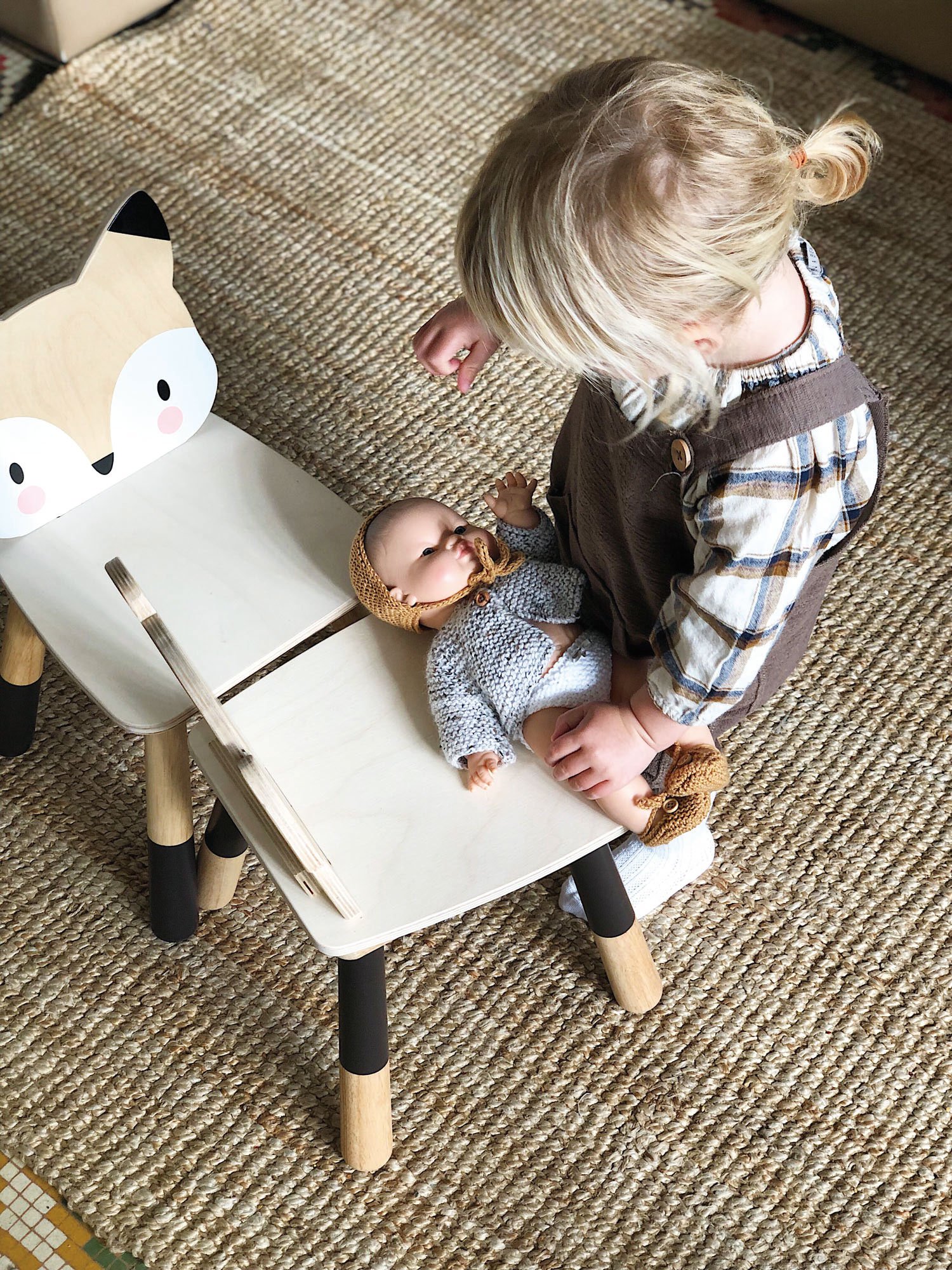 Tender Leaf Forest Volpe sedia bambini legno 47 cm