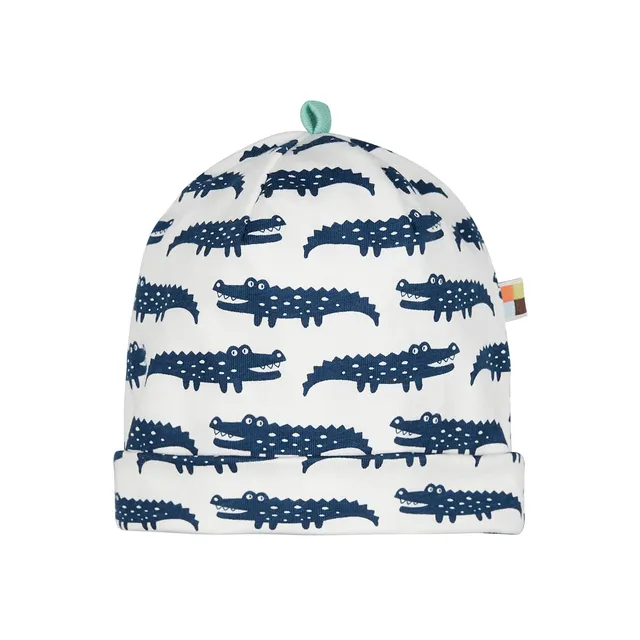 Loud+Proud cappellino coccodrilli blu cotone bio