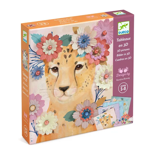 Djeco Floral Wreaths kit creativo 4 quadri