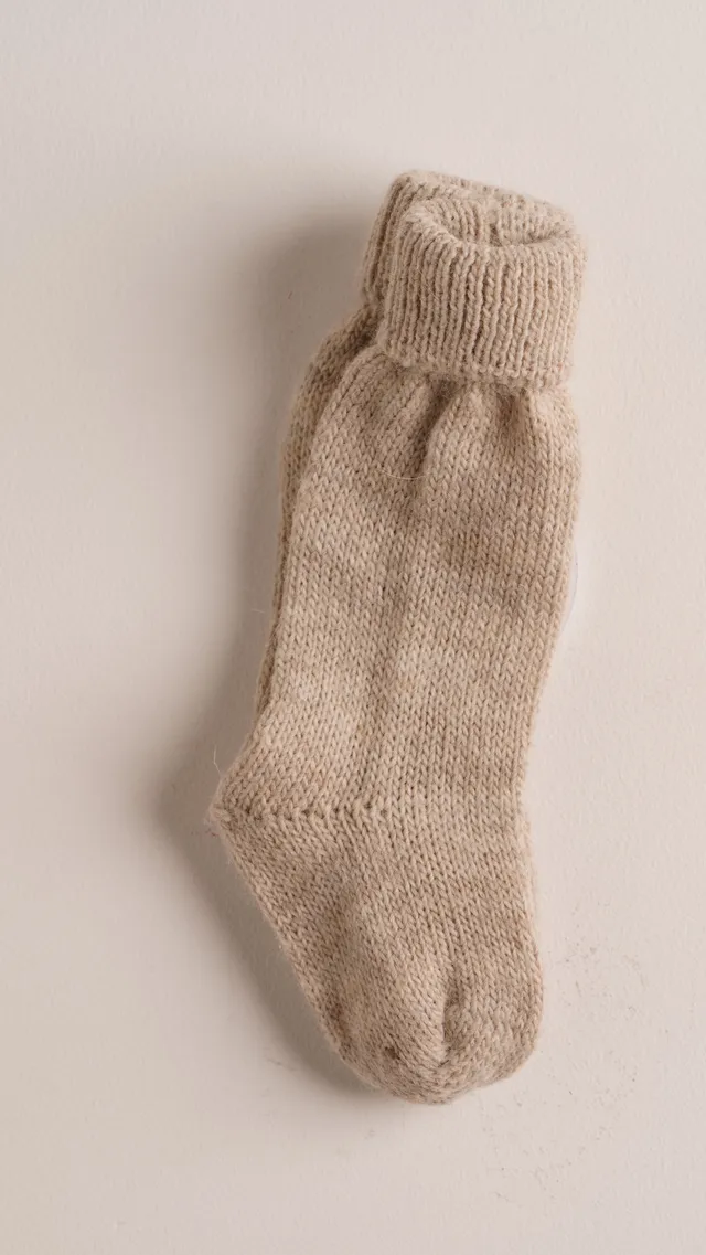 Mebi calzini bambino punto beige lana