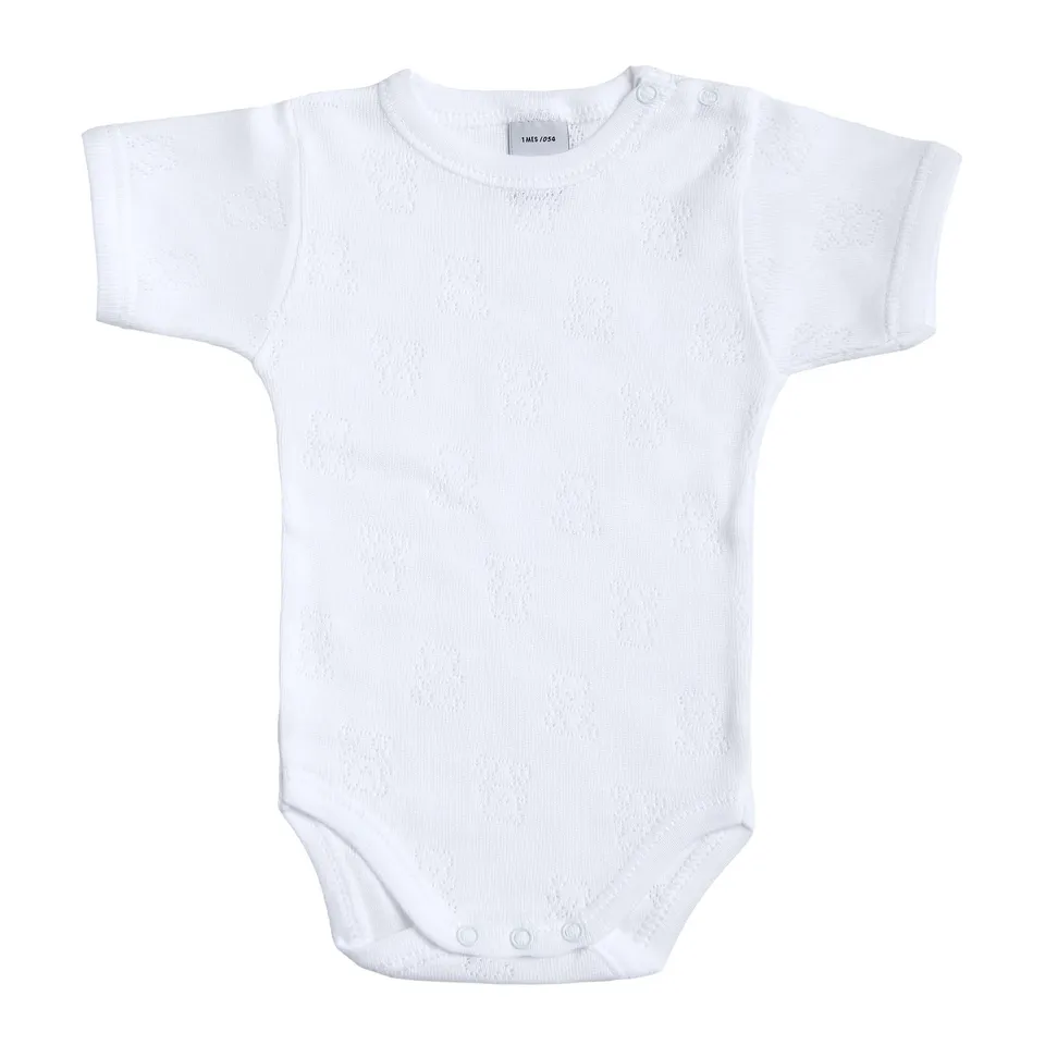 Babidu Body Manica Corta Cotone Traforato Orsetto 2-3 Anni