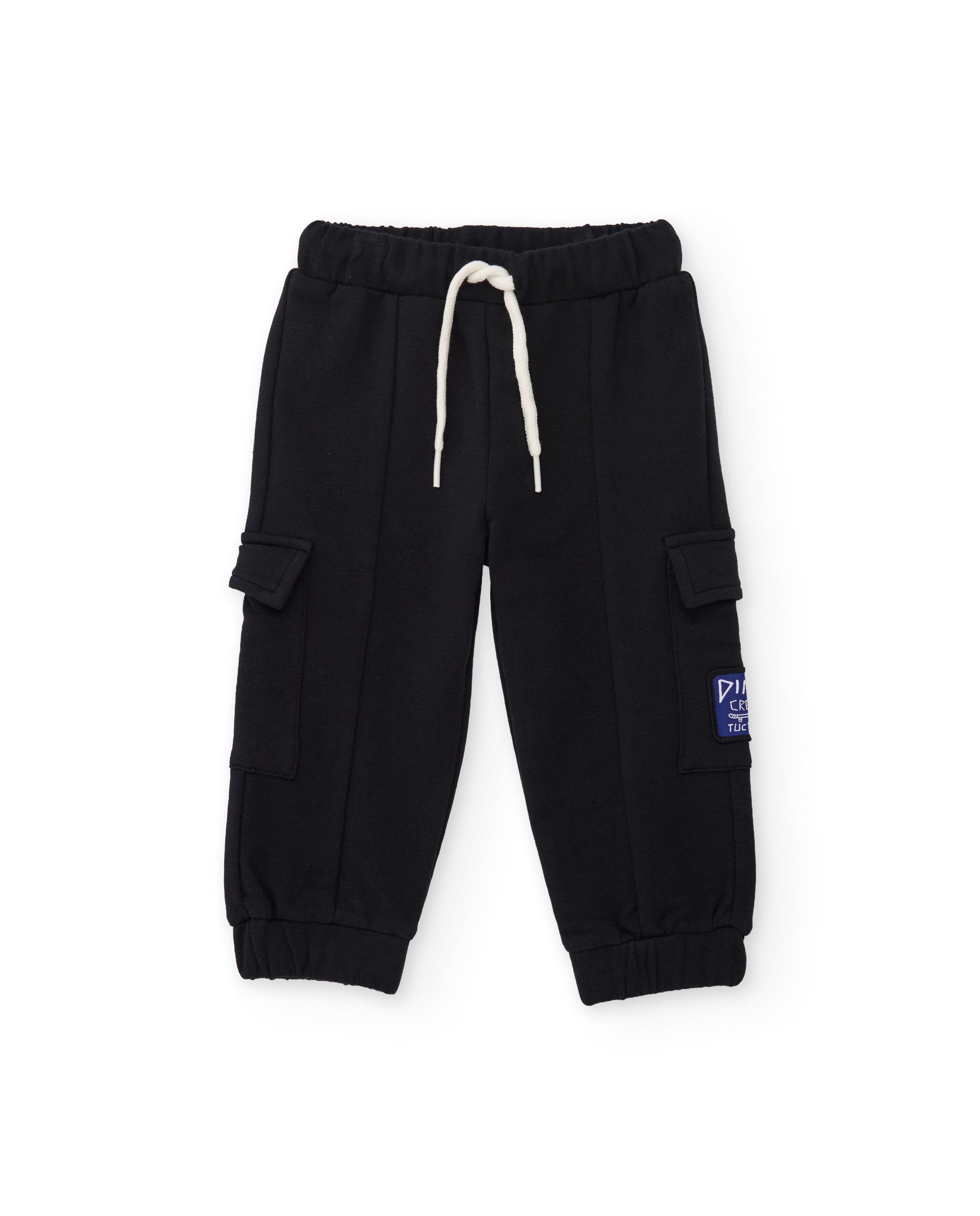 Tuc Tuc Dino Roll pantaloni bimbo felpa neri cargo