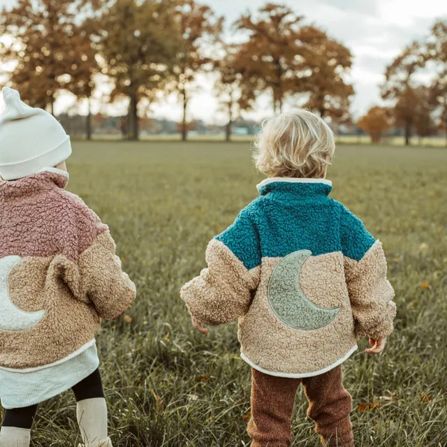 Ella and Rapha Little Teddy Moon Jacket giacca bimbi blu pile