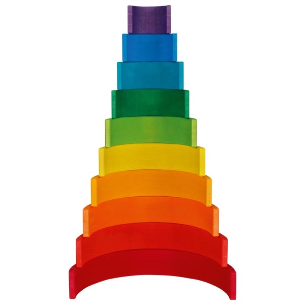 Goki Arcobaleno Steineriano 11 pezzi legno colori primari
