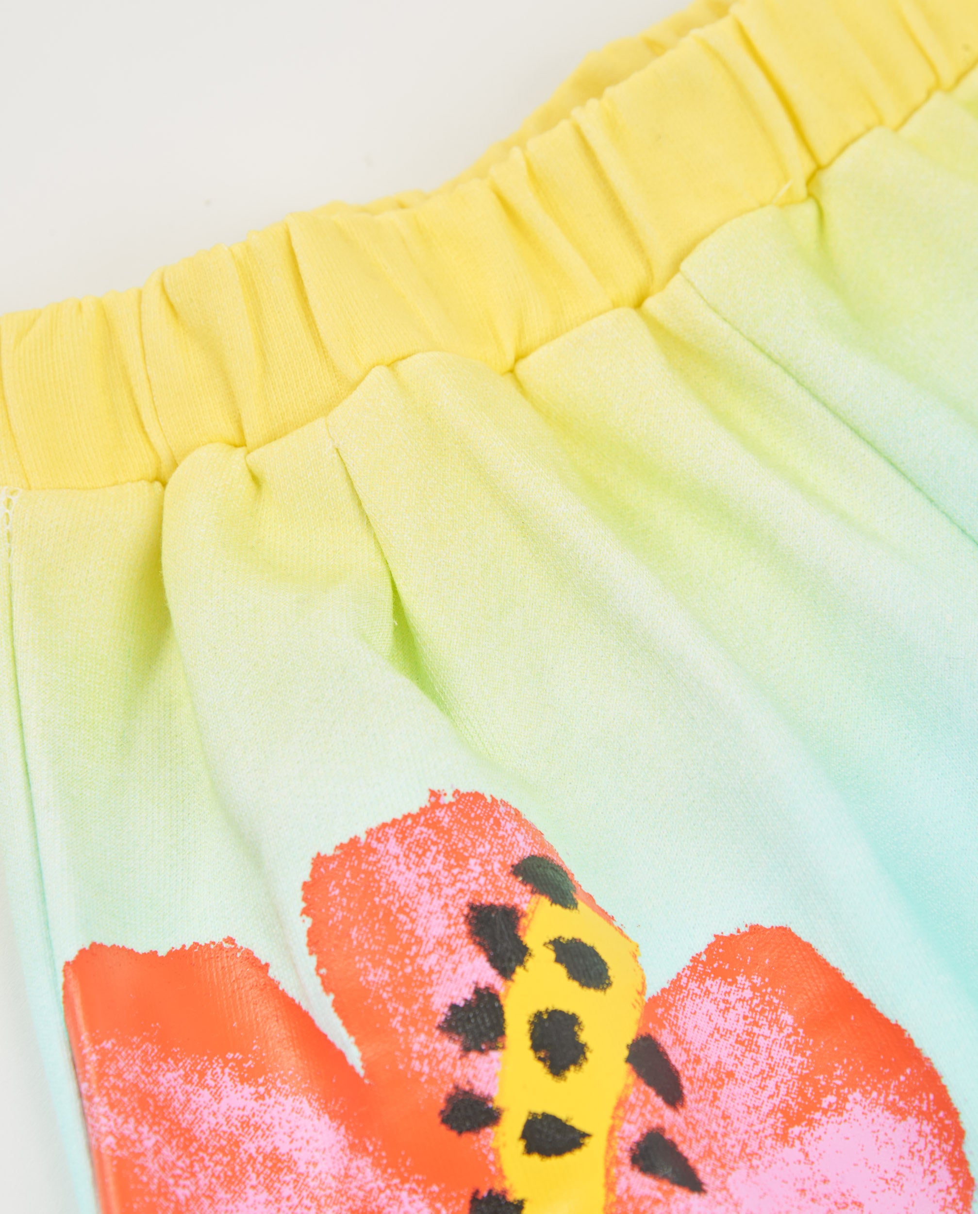 Tuc Tuc shorts bambina cotone turchese fiore