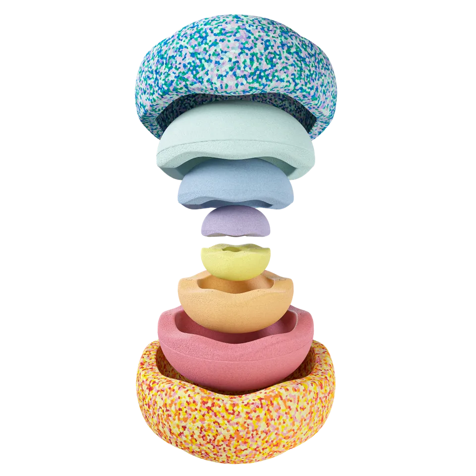 Stapelstein Summer Rainbow Set pastel gioco movimento 8 pezzi