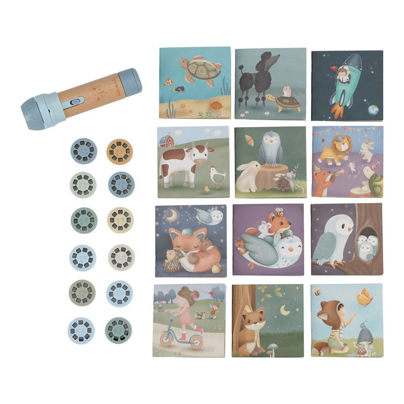 Little Dutch torcia proiettore storie blu 12 dischi