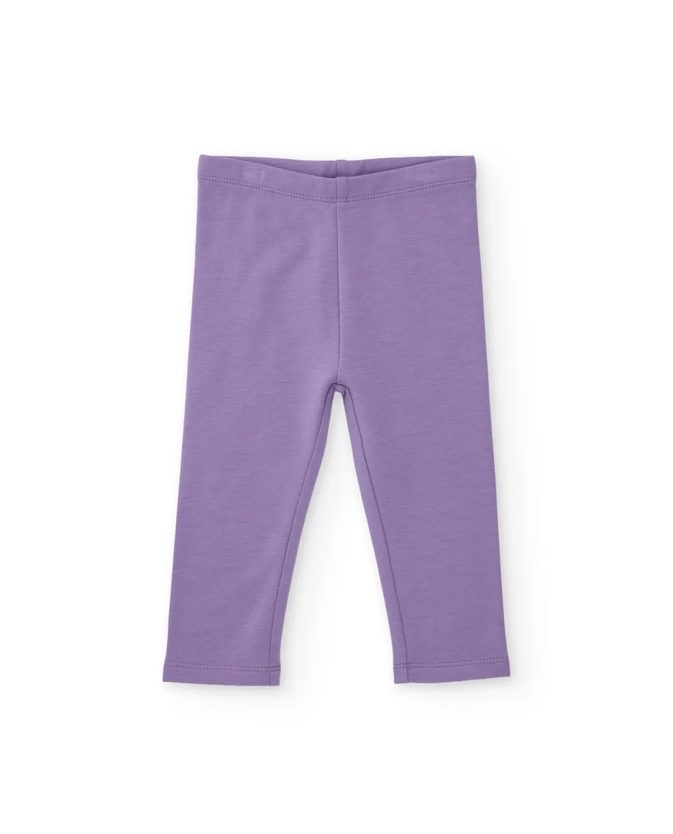 Tuc Tuc leggings bambina lilla in felpa elasticizzata