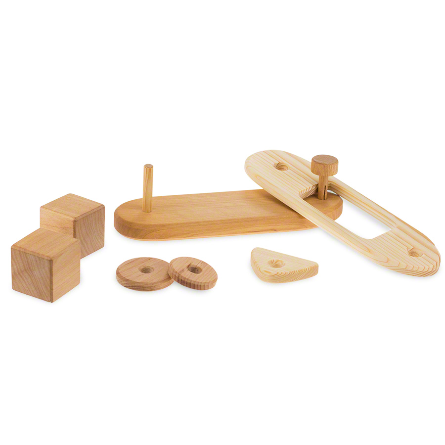Drei Blätter Vascello gioco impilabile legno naturale 8 pezzi
