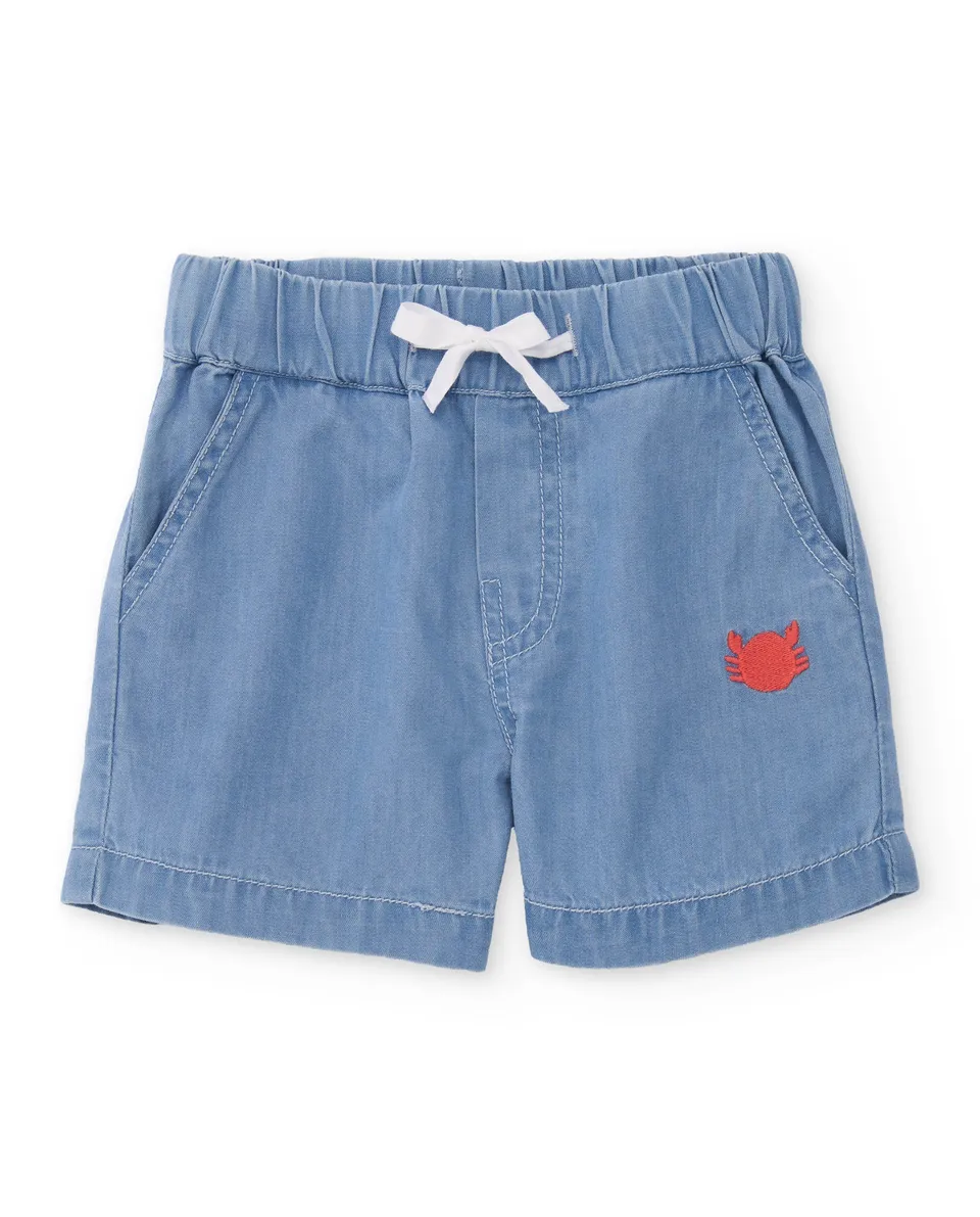 Tuc Tuc bermuda bambino denim leggero blu tasche