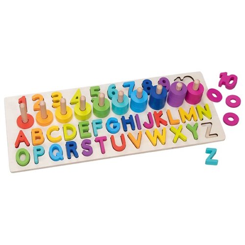 Goki Grande Puzzle Alfanumerico in Legno 3 Anni