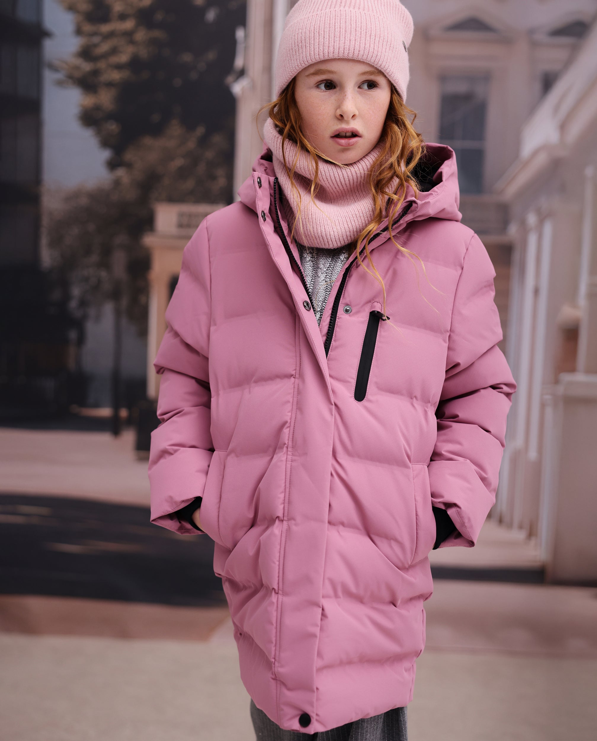Tuc Tuc piumino bambina rosa con cappuccio imbottito