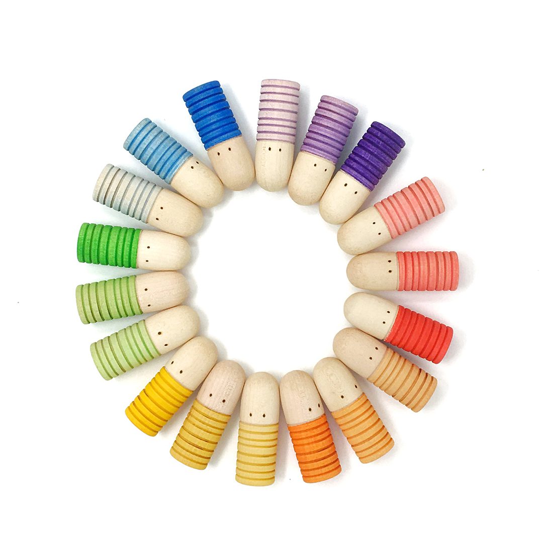 Grapat Brots arcobaleno bastoncini legno set 18 pz 7 cm