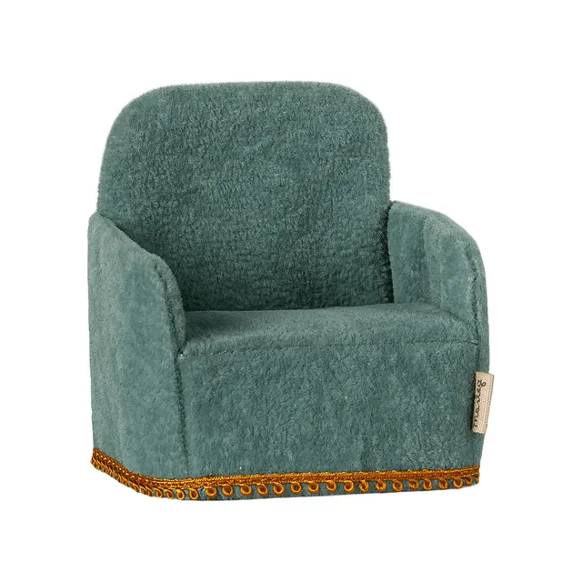 Maileg Poltrona menta topo miniatura casa bambole 8 cm