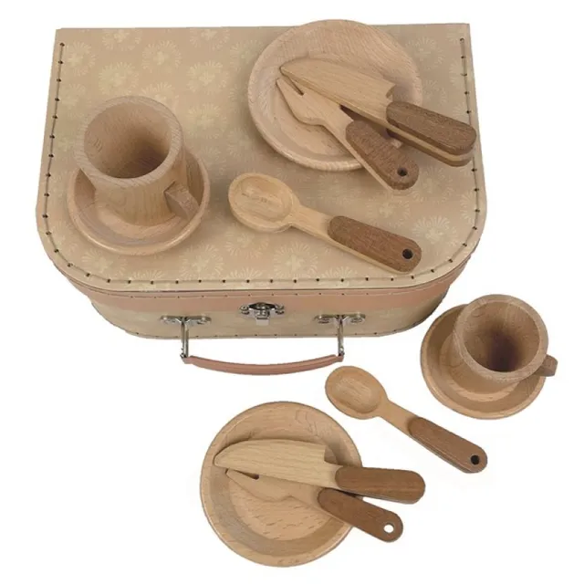 Egmont Toys Valigetta Stoviglie Giocattolo Legno 2 posti