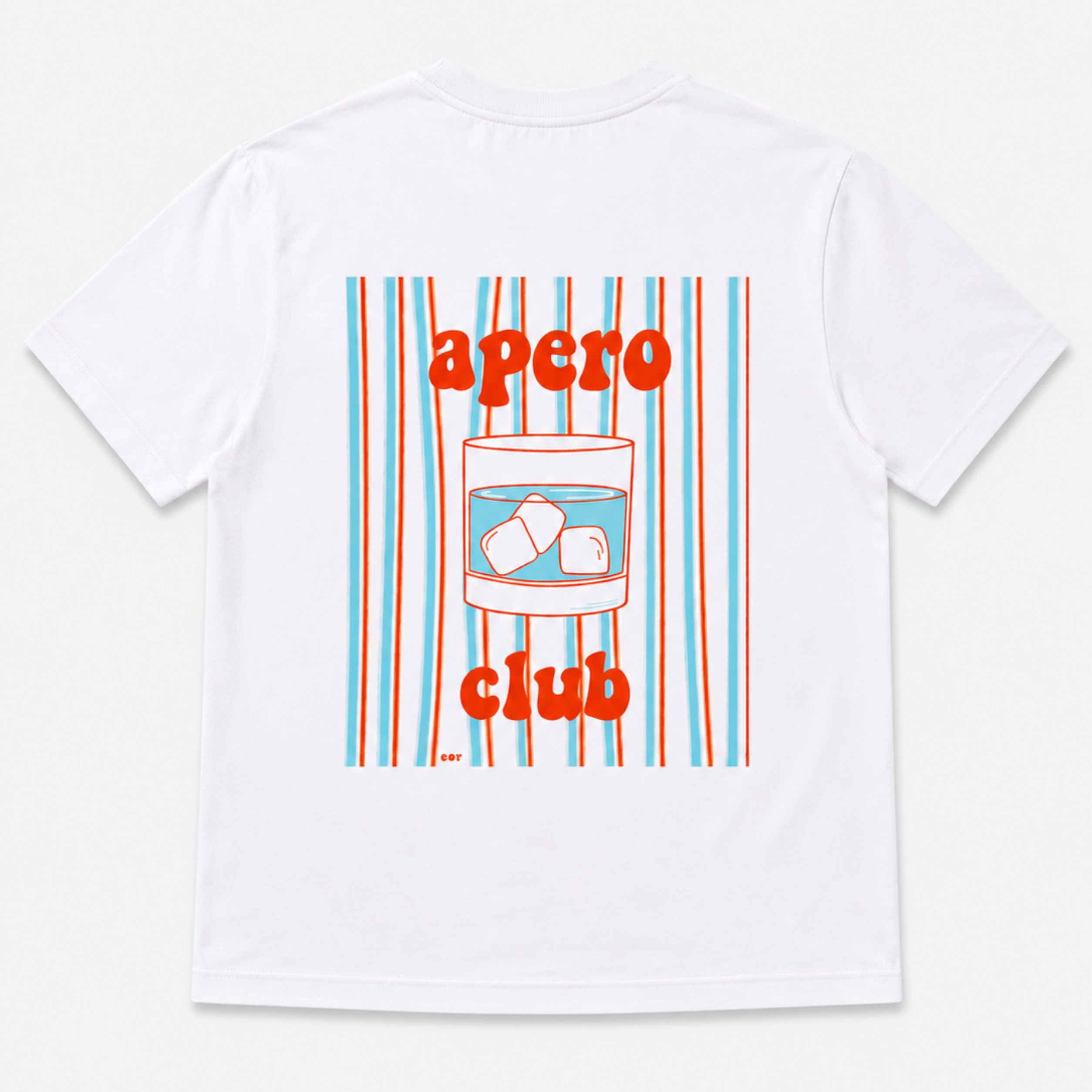 Ella and Rapha APERO CLUB PRINT t-shirt bianca loose fit