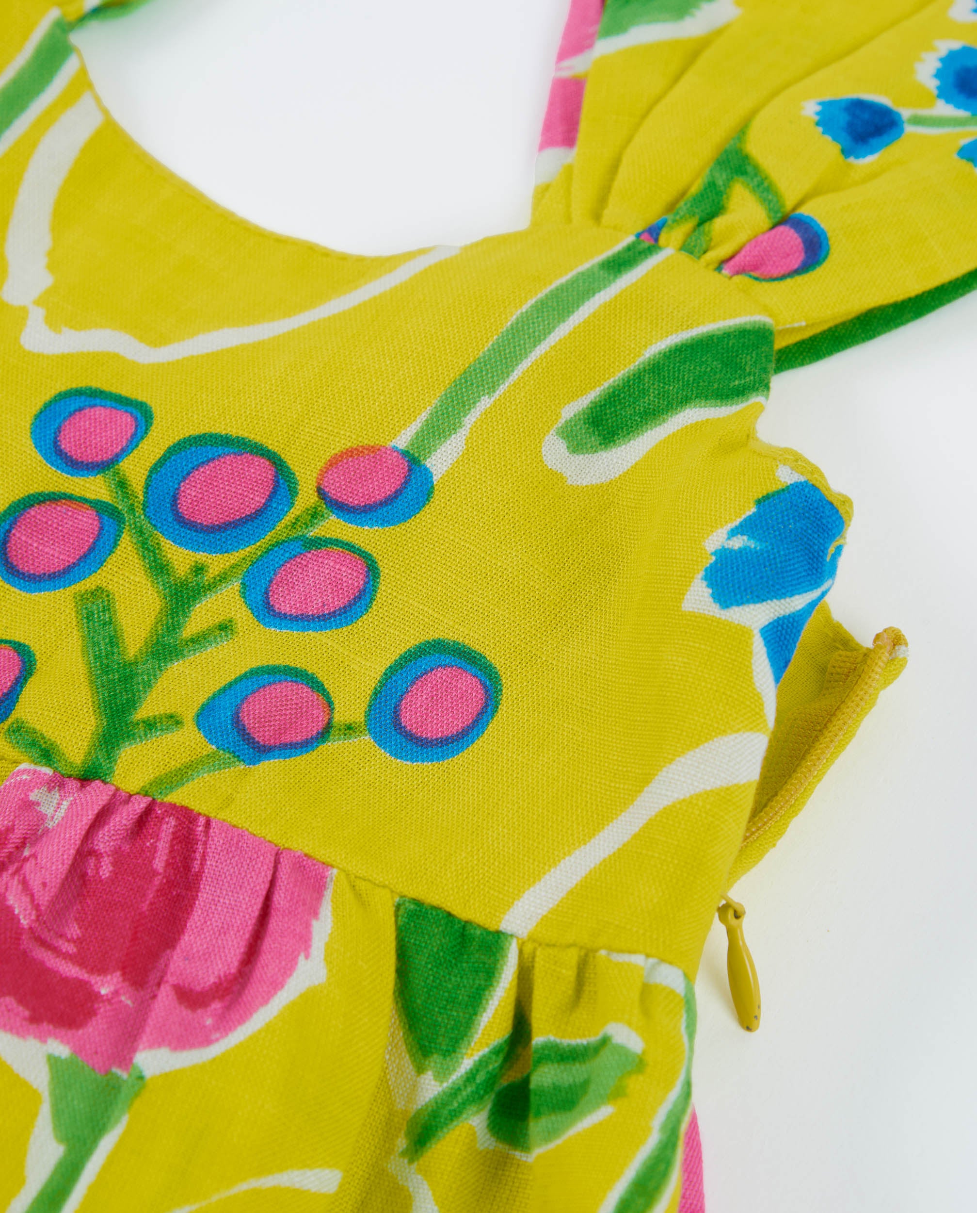 Tuc Tuc vestito bambina fiori giallo con rouche