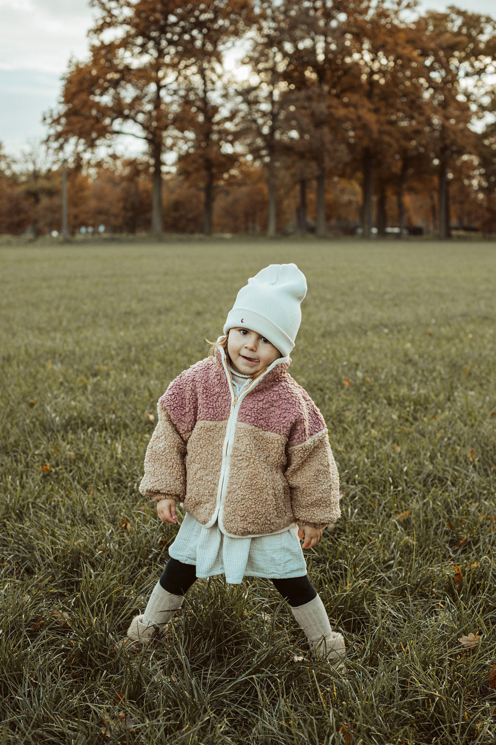 Ella and Rapha Little Teddy Moon giacca bordeaux pile