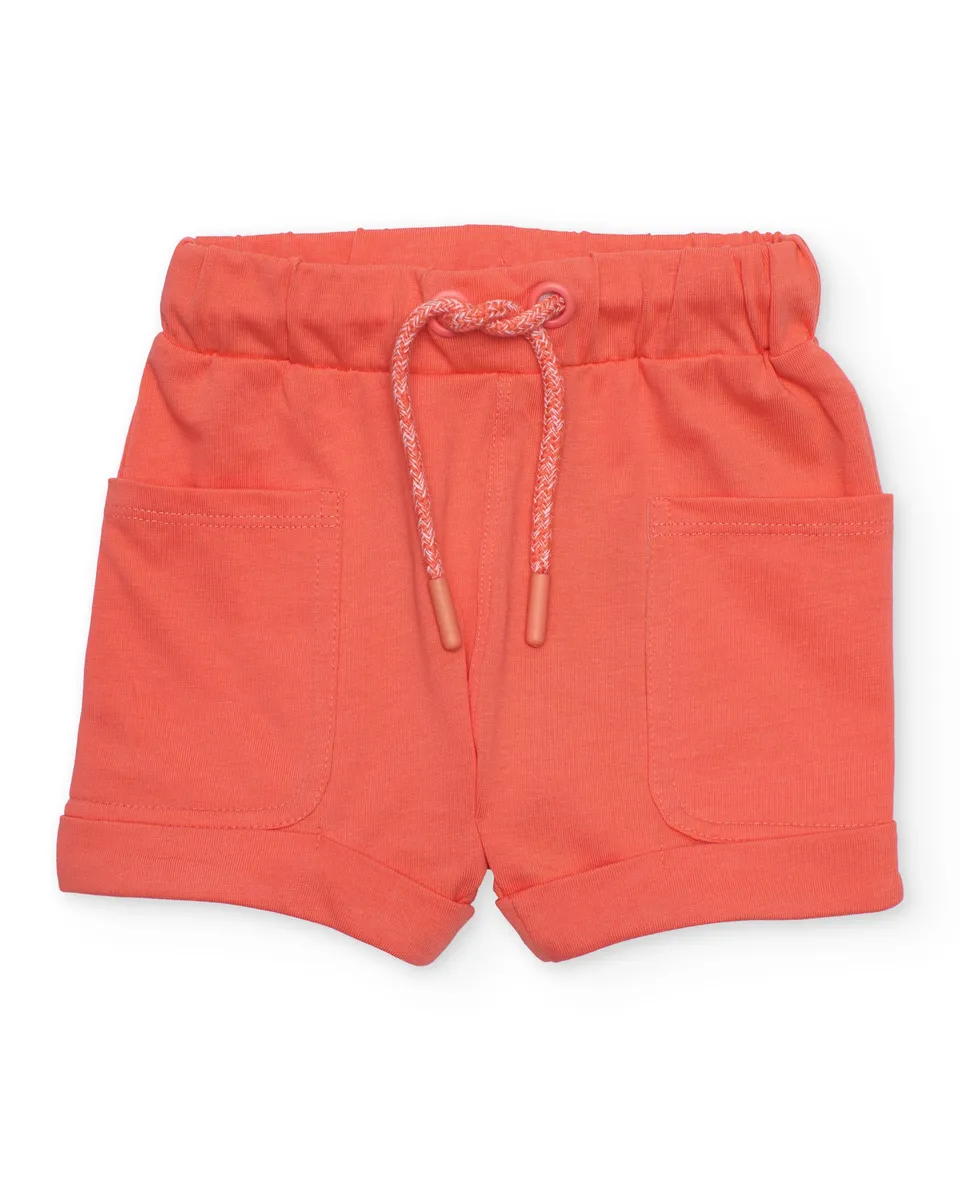 Tuc Tuc bermuda bimbo corallo con tasche