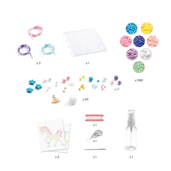 Djeco Rainbow Charm Set Perline ad Acqua Arcobaleno