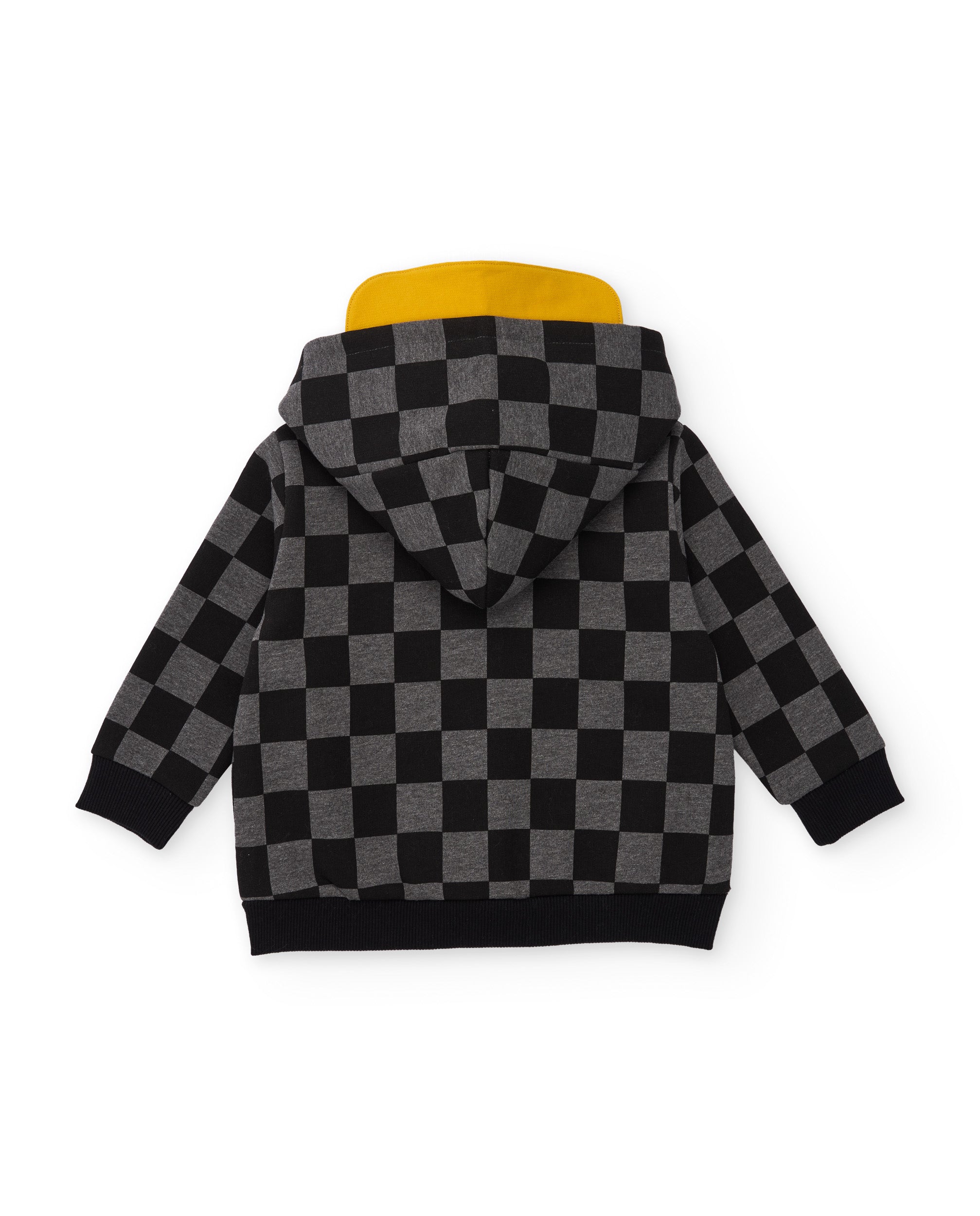 Tuc Tuc felpa pile bimbo nero quadri zip