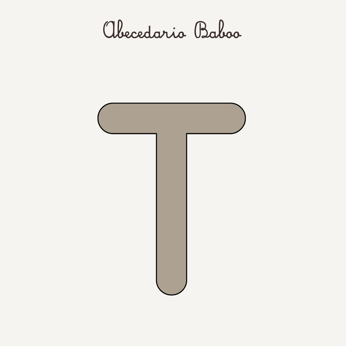 Baboo Abecedario Lettera T Schede PDF Prescolare A4 Download