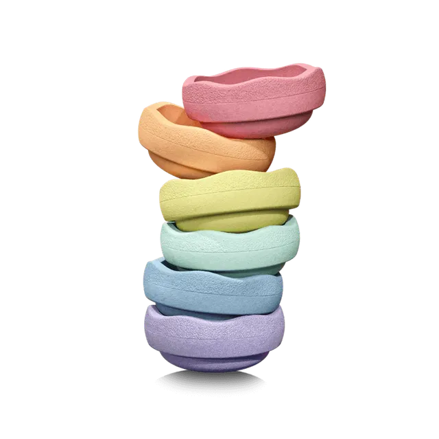 Stapelstein Mini Pastel elementi impilabili set 6 pezzi equilibrio