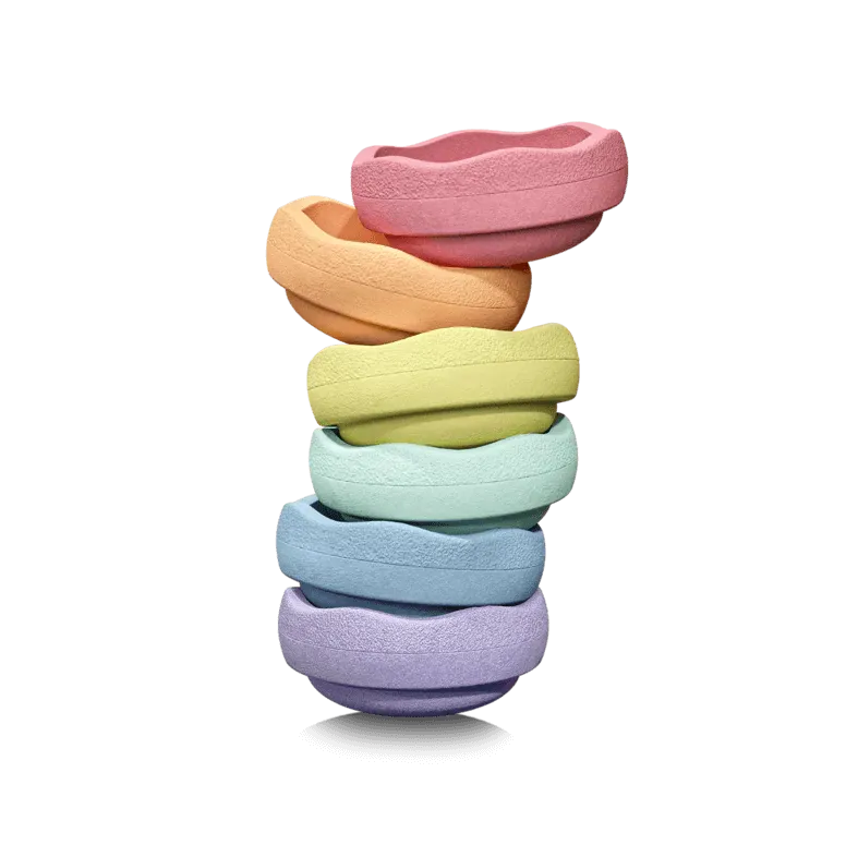 Stapelstein Mini Pastel elementi impilabili set 6 pezzi equilibrio
